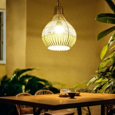 Ceiling lamp from the rattan 