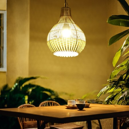 Ceiling lamp from the rattan "Harmony" 1x120W, E27, 25x25x33 cm