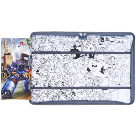 A4 labor folder with a pencil case, on a zipper, textiles, transformers-3