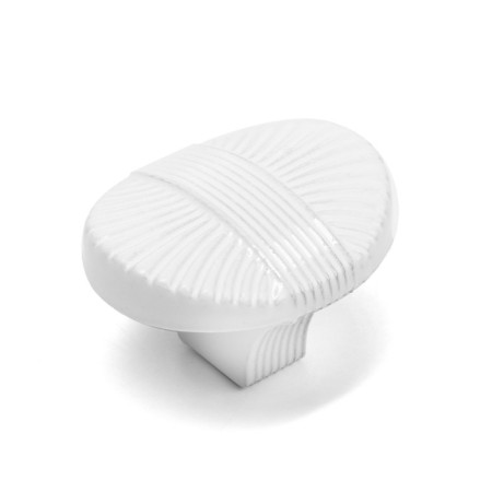 Handle button cappio, zinc, d = 35 mm, white color-1