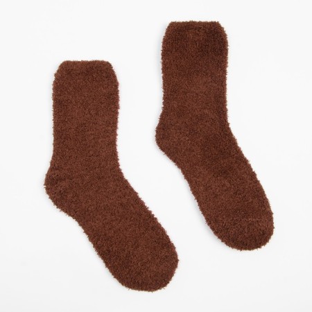 Terry socks women, brown color, size 36-39-1