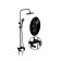 The shower system Fashun A2482-7, pour 110 mm, with a tropical shower, brass, black
