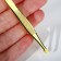 Direct, wide tweezers, 8.5 cm, golden color