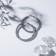 Challenge-ring earrings d = 5, silver color