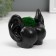 Concrete Kashpo "ass with ears" with moss 8x10 cm black (moss green stabilized)