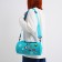 Youth bag with zipper, turquoise color