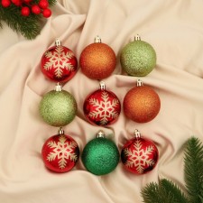Set of balls plastic D-6 cm, 9 pcs 
