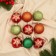 Set of balls plastic D-6 cm, 9 pcs "Adele" snowflakes, mix