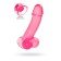 Realistic phallimitator A-Toys by Toyfa Fush, TPE, Pink Color, 18 cm