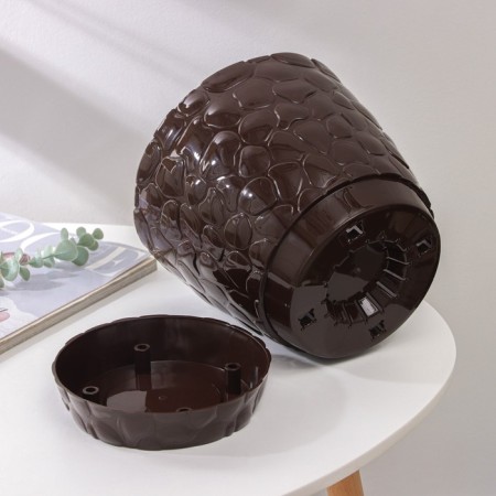 Pot with the pallet "pebbles", 5 l, chocolate color-3