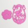 Easter decor "chick" 6.5x4.7x10.3 cm (set 2 parts) purple