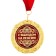 Medal in the velvet box “With retirement”, D = 7 cm.