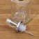 A bottle with a metal dispenser for oil and sauces "Cretaceous Design", glass, 330 ml, with small for marking