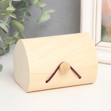 Casket wood under painting dome "Thin sheet" 10x7x7 cm