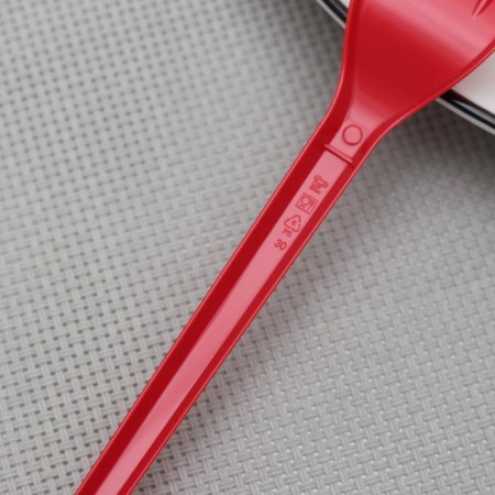Plastic one -time plastic, 16.5 cm, red color-3