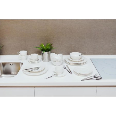 Tea steam porcelain Wilmax, 2 items: a cup 220 ml, a saucer d = 14.2 cm, white color-4