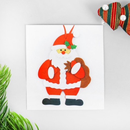 Set for creativity - create a Christmas tree decoration from the felt "Santa Claus with a bag of gifts"-2