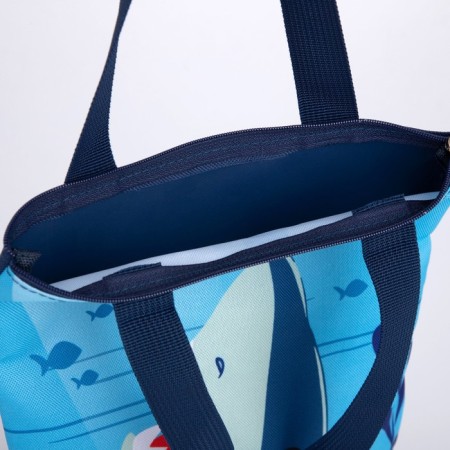 Children's choper bag with dopics "Shark" on lightning, 32*23cm-3
