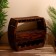Barbali bottles stand 60x24x55 cm, Albezia tree, brown