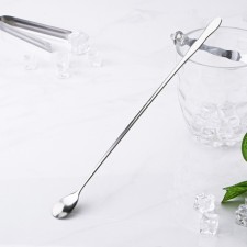 Spoon for stainless steel cocktails, length 31.5 cm, silver color