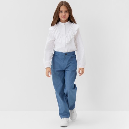 Джинсы для девочки MINAKU: Jeans collection, цвет синий, рост 158 см-5