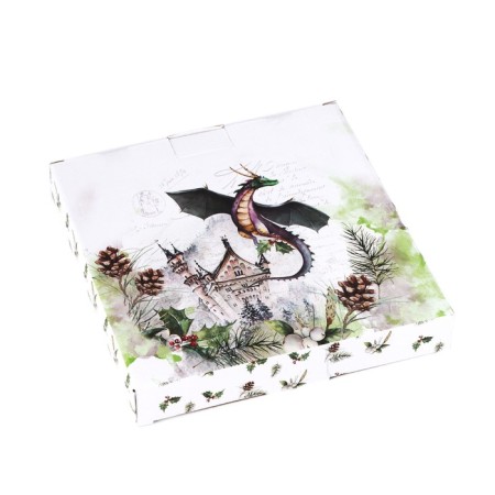 Serving share "Dracosha", 20 × 20 × 2.5 cm, white color-4