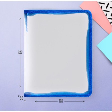 Plastic folder A5, 240 x 185 x 25 mm, lightning around, "Office"-1