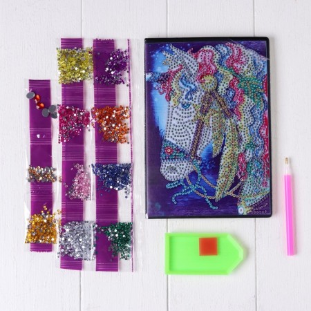 Diamond embroidery on a unicorn notebook 50 p.