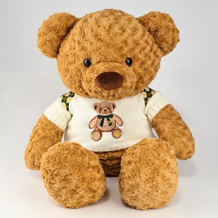 Soft toy "Bear", in a jacket, 80 cm, brown color