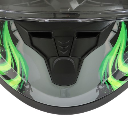 The helmet integral with two visors, size XXL (61), BLD-M67E model, black and green-10