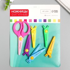 Scissors plastic relief removable blades (set 6 pcs) 12.5 cm