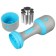 Dumbbell plastic onlytop, 2 pcs., 5 kg, gray/blue color
