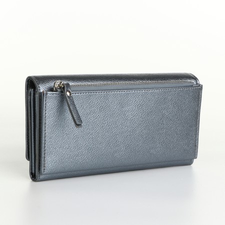 Women's wallet on magnets, blue color-1