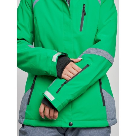 Ski jacket female winter, size 42, green color-8
