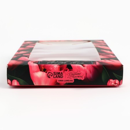 Chocolate box "Tulips", with a window, 9.4 x 1.7 x 18.4 cm-3