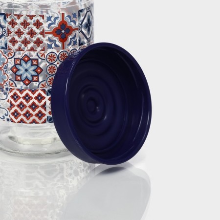 Glass Bank for bulk products "Mosaic", 660 ml-3
