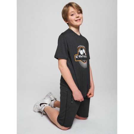 Sports suit for a boy, height 152 cm, dark gray color-5