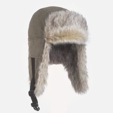 Hat ear "Yukon" fabric - Finland, lining - Polar Fleece 180 gr/m2, khaki, p. 58-60