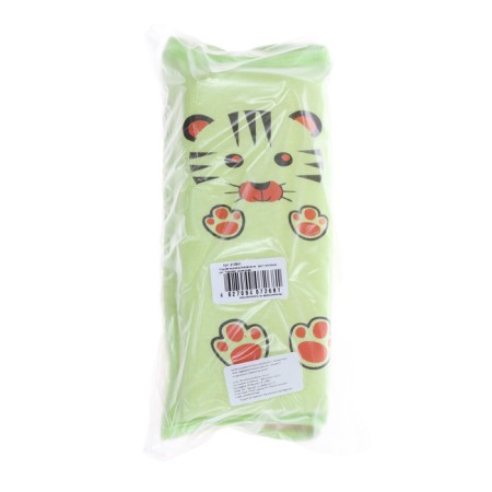 A cushion on the safety belt "Tigerok", light green with orange paws-4