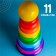 Pyramid, 10 rings with a ball