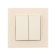 Tot Matte Glass switch, 10 a, 2 cl., Hidden, glass, beige
