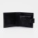 Male purse on the Textura button, for bills, for cards, for coins, black color
