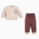 Kidsa (sweatshirt, trousers) minku, beige/brown color, height 62-68 cm