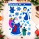 Stickers on the windows "New Year" Santa Claus Snegurochka "41 x 29 cm