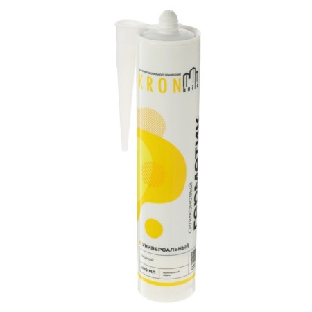 Kronbuild sealant, silicone, universal, black, 280 ml