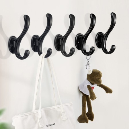 Furniture hook Cappio Wave, two -rod, black-5