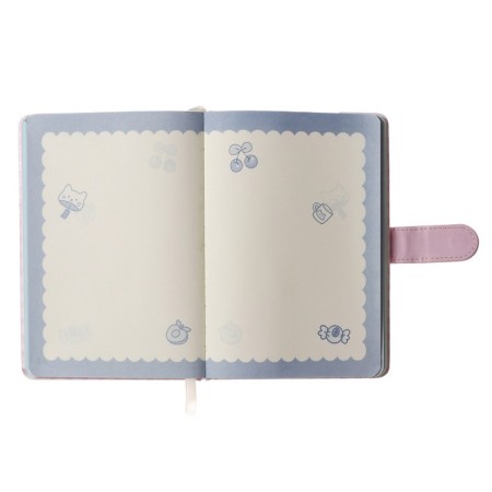 Gift notebook, A6+, 132 sheets, color block, with a curly knife, PVC cover, "anime", mix-9