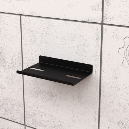 Electrician holder, wall, black-1