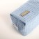 Textura zipper cosmetic bag, blue color