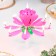 Candle for the cake musical "Bud", spinning, pink, 14.5 cm